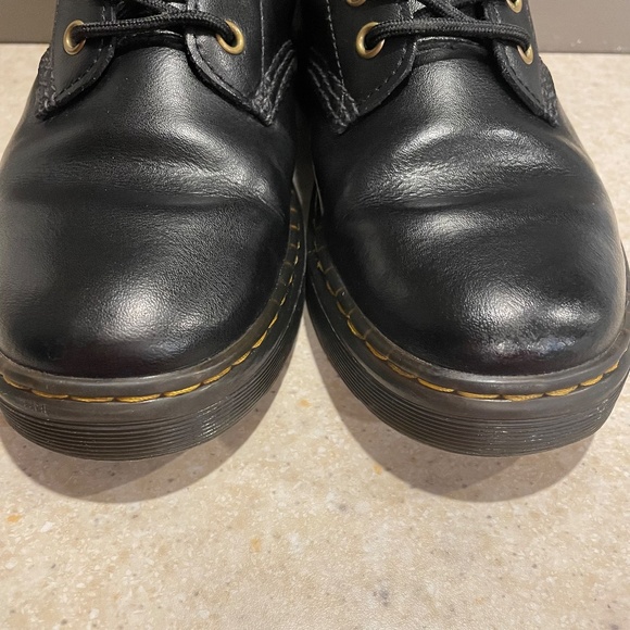 Dr. Martens Combat Boots Zavala Lace Up Leather Black Unisex / Size: M7, W8 - Picture 5 of 15